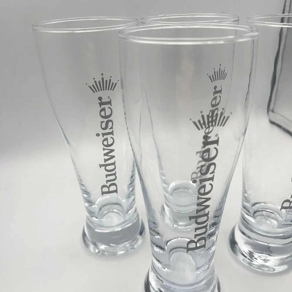 Budweiser 16.9 Pilsner Glass Set Of 4